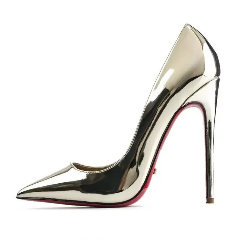Plus Size 34-44 Sexy Red Shoes Dress Party Wedding High Heels Rubber Bottom Pointed Toe Spring Shallow Women Pumps 2025