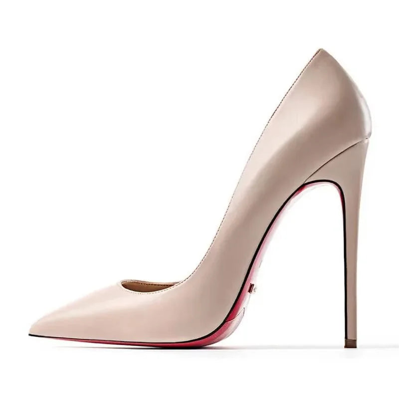 Plus Size 34-44 Sexy Red Shoes Dress Party Wedding High Heels Rubber Bottom Pointed Toe Spring Shallow Women Pumps 2025