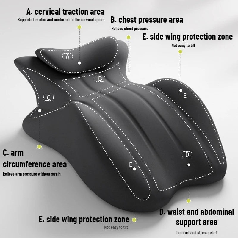 Almohada Cuña de Espuma Viscoelástica de Alta Densidad — Soporte Ortopédico Multi-Posición con Funda Removible y Lavable para Alivio de Dolor de Espalda, Cuello y Piernas
