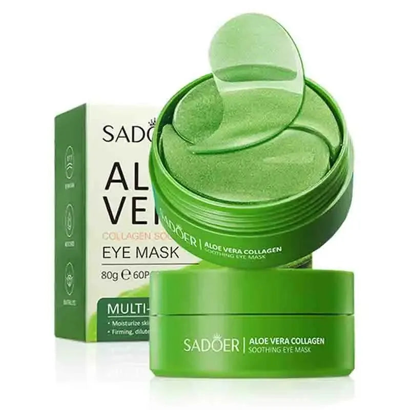 Aloe Vera Collagen Eye Mask Anti Dark Circles Removal Eyes Bags Moisturizing Firming Eye Patches Eyes Skin Care Products 60pcs 2026 Eliminador de Ojeras