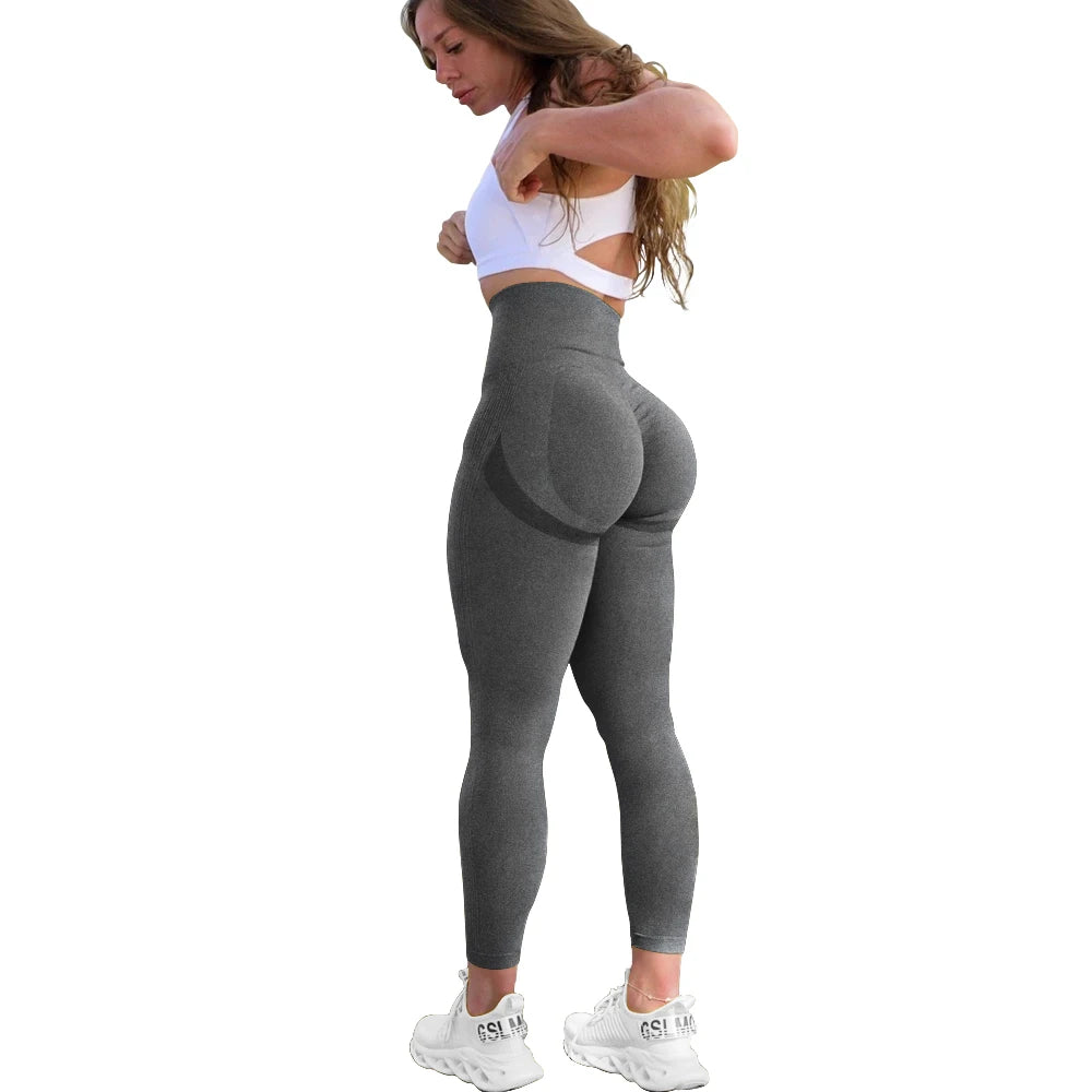 Women Butt Lifting Yoga Leggings Elastic Workout High Waist Tummy Control Ruched Booty Pants Seamless Gym Compression Tights. Licras Deportivas de Mujer 2026