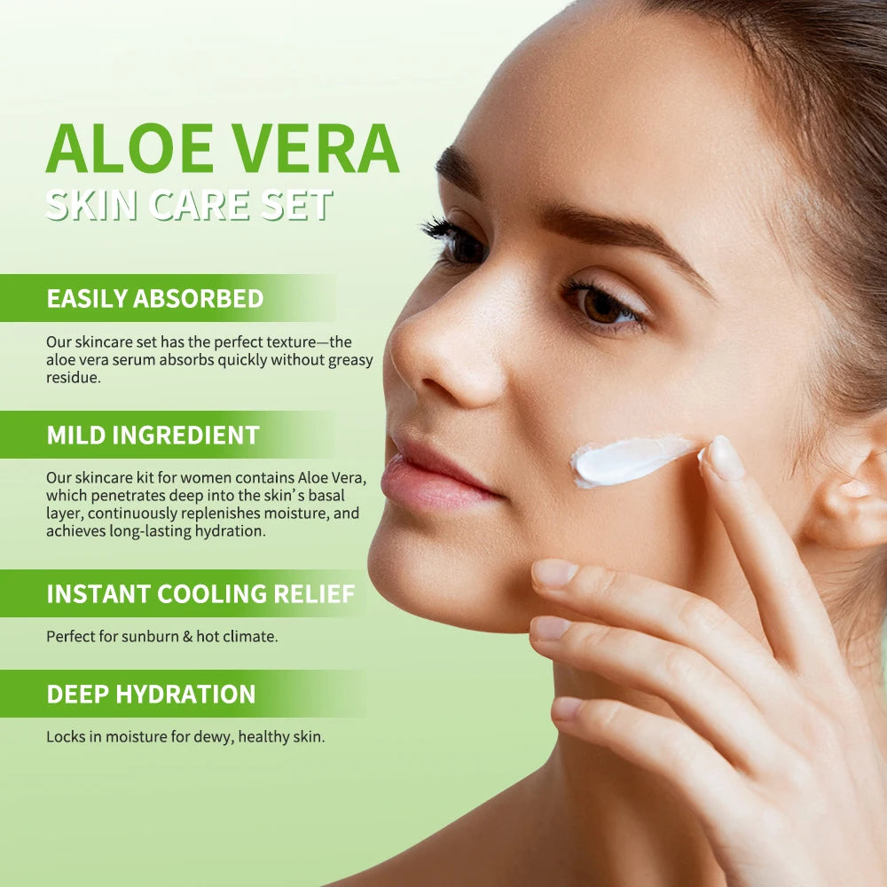 Multi-skin Care Aloe Vera Skin Care Set Deep Moisturizing Deep Nourishment Whitening Brightening Hydrating Smooth Skin. 2026 HIDRATANTE FACIAL DE ALOE VERA. HIDRATANTE SUPREME CONTRA ARRUGAS Y MANCHAS