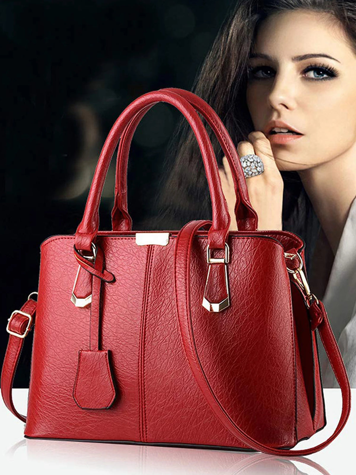 PahajimFashionWomenHandbagsPU LeatherAdjustableHandleSatchelShoulderBagsLadies Tote Bag Casual for OutdoorWorkingGifts forWomens 2026