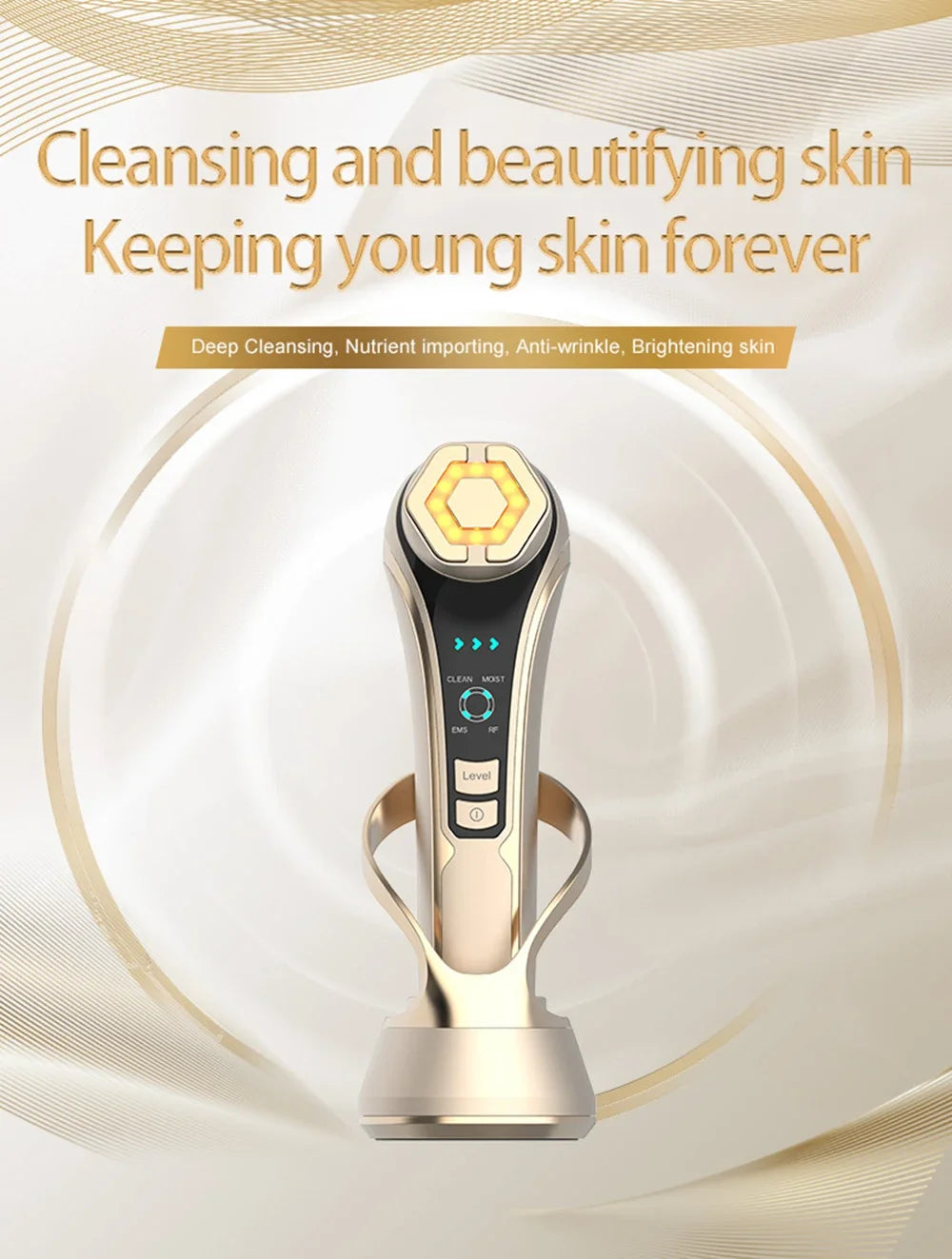 NEW Face Beauty Care Devices Multifunction Photon Skin EMS Massage Red Blue Light Anti Aging Tighten Wrinkle Removal Skin Care. 2026 DISPOSITIVO PARA LIMPIEZA FACIAL. AYUDA EL ESTIRAMIENTO.