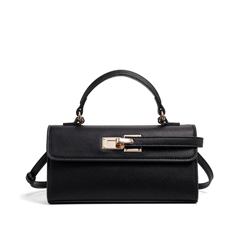 Luxury Brand Women's Lock-lock Handbag Retro High-quality Square Shoulder/crossbody Bag Fashionable High-end burgundy Women' Bag 2026