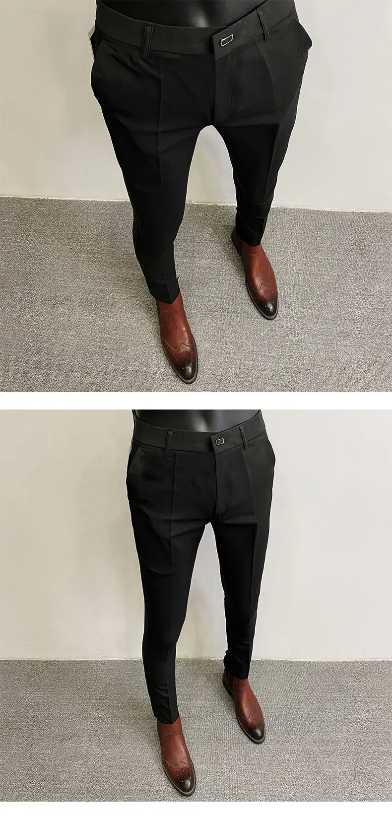 Men Suit Pants Formal Trousers Stretch Slim Pantalone Hombre Calça Masculina Solid Color Casual Dress Pants Fashion Men Clothing. Pantalones de Hombre, extra slim fit 2026. Elegantes