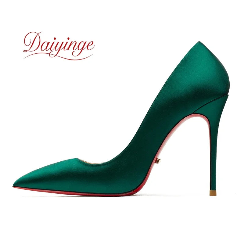 Elegant Woman Heeled Shoes 2026 Trend Luxury Red Bottoms High Heels Pointed Toe Stiletto Pumps 12 cm Party Dress Wedding Shoes 2026