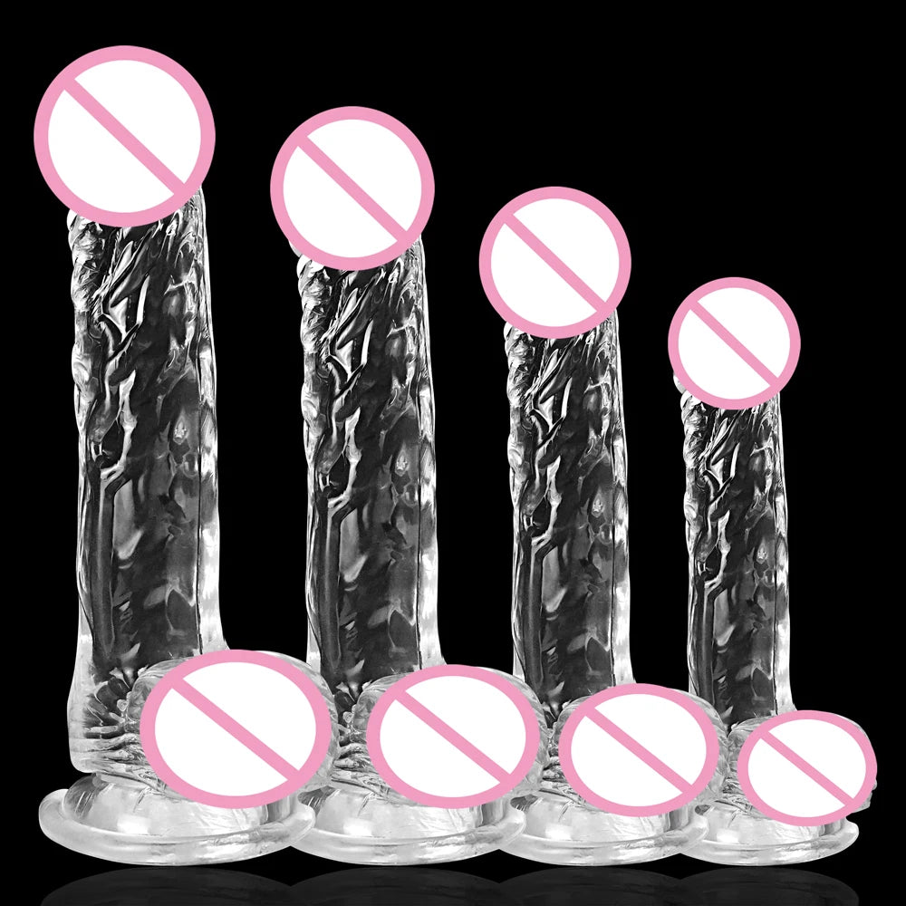 Realistic Transparent Dildo for Women Silicone Realistic Fake Dick Penis with Strong Suction Cup Hands-Free Adult Sex Toy 2026