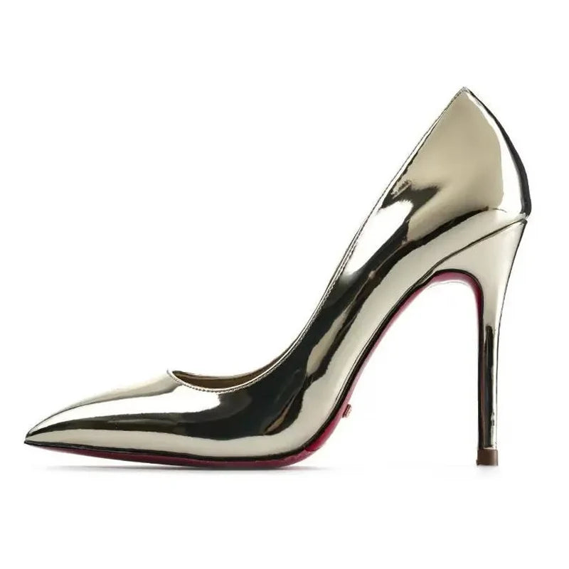 Plus Size 34-44 Sexy Red Shoes Dress Party Wedding High Heels Rubber Bottom Pointed Toe Spring Shallow Women Pumps 2025