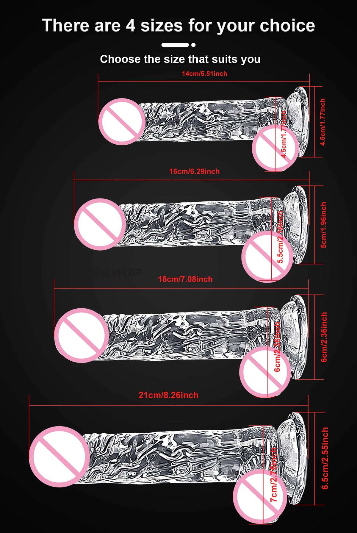 Realistic Transparent Dildo for Women Silicone Realistic Fake Dick Penis with Strong Suction Cup Hands-Free Adult Sex Toy 2026