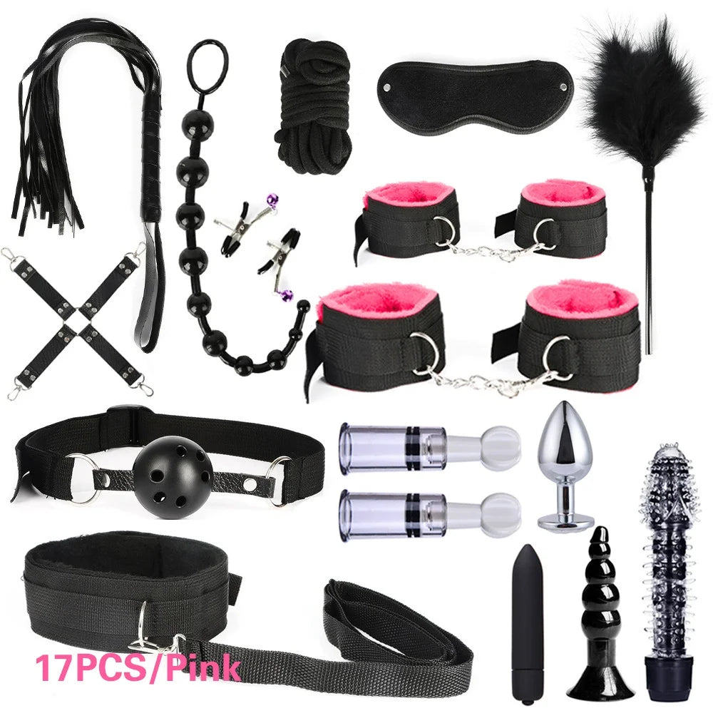 Niusida Sex Products Erotic Toys for Adults BDSM Sex Bondage Set Handcuffs Nipple Clamps Gag Whip Rope Sex Toys For Couples 2026