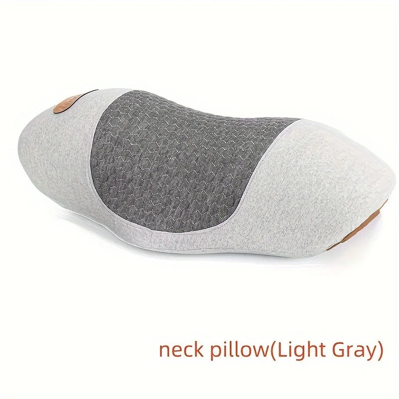 Almohada Masajeadora de Cuello — Eléctrica con Compresión Caliente, Masaje Vibratorio, Almohada Cervical para Dormir y Relajación, Espuma Viscoelástica con Soporte para la Columna