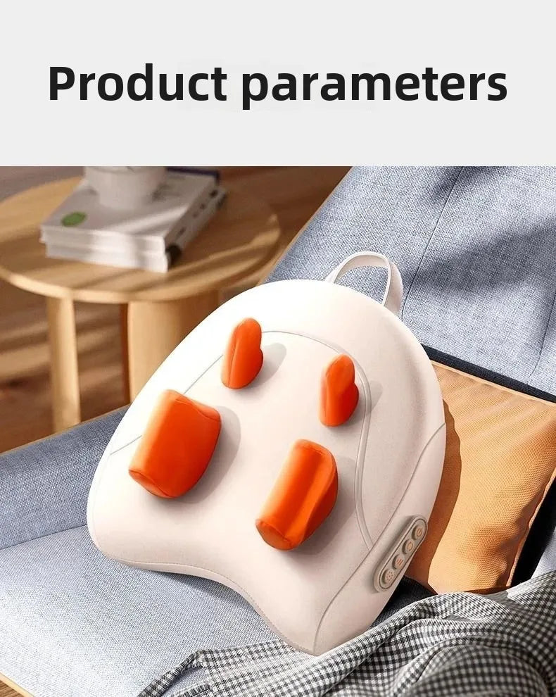 JAIYORL Almohada Masajeadora Eléctrica para Trapecio — Inalámbrica para Auto y Hogar, con Calor, para Cintura, Cuello, Piernas y Cervical, Masaje Shiatsu con Amasado