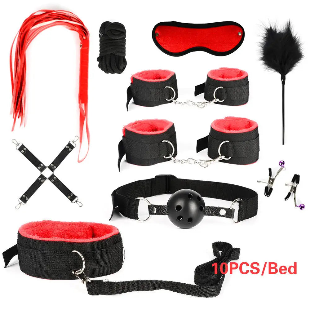 Niusida Sex Products Erotic Toys for Adults BDSM Sex Bondage Set Handcuffs Nipple Clamps Gag Whip Rope Sex Toys For Couples 2026