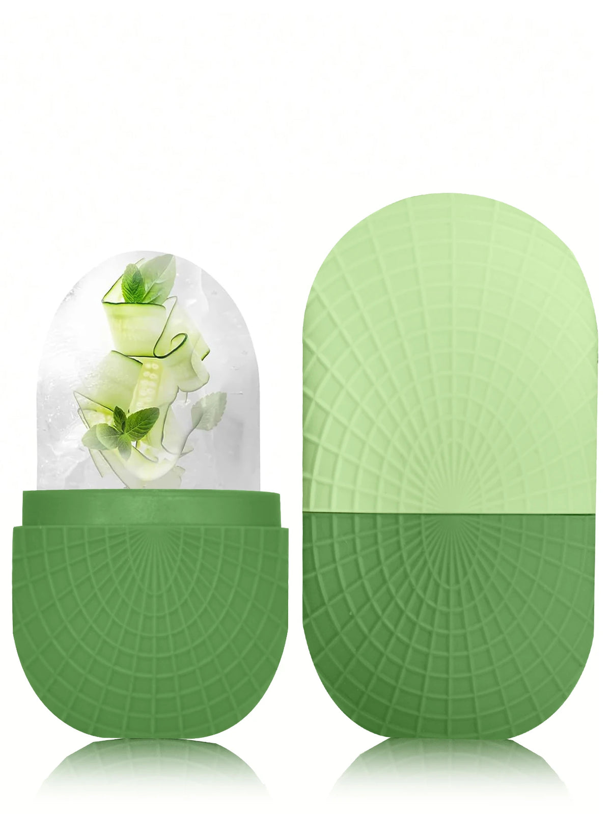 Rodillo de Hielo para Rostro y Ojos, Rodillo de Hielo Facial de Belleza, Masaje Facial con Hielo de Silicona, Reutilizable, Hermético, Herramienta de Cuidado de la Piel.