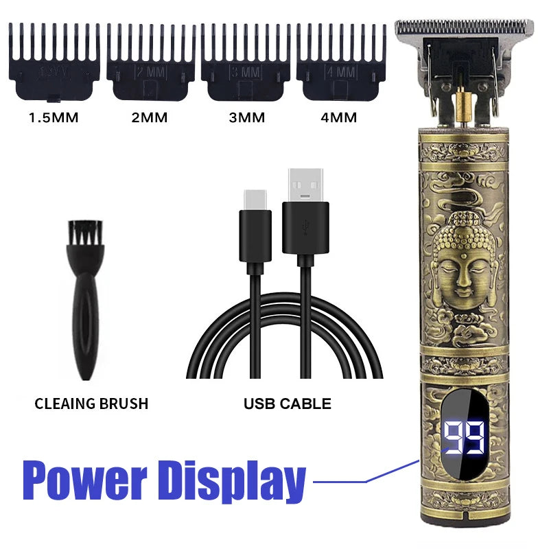 T9 Professional Electric Hair Clipper for Men Rechargeable Hair Cutting Machine Barber Shaver Haircut Remover Hair Trimmer 2026