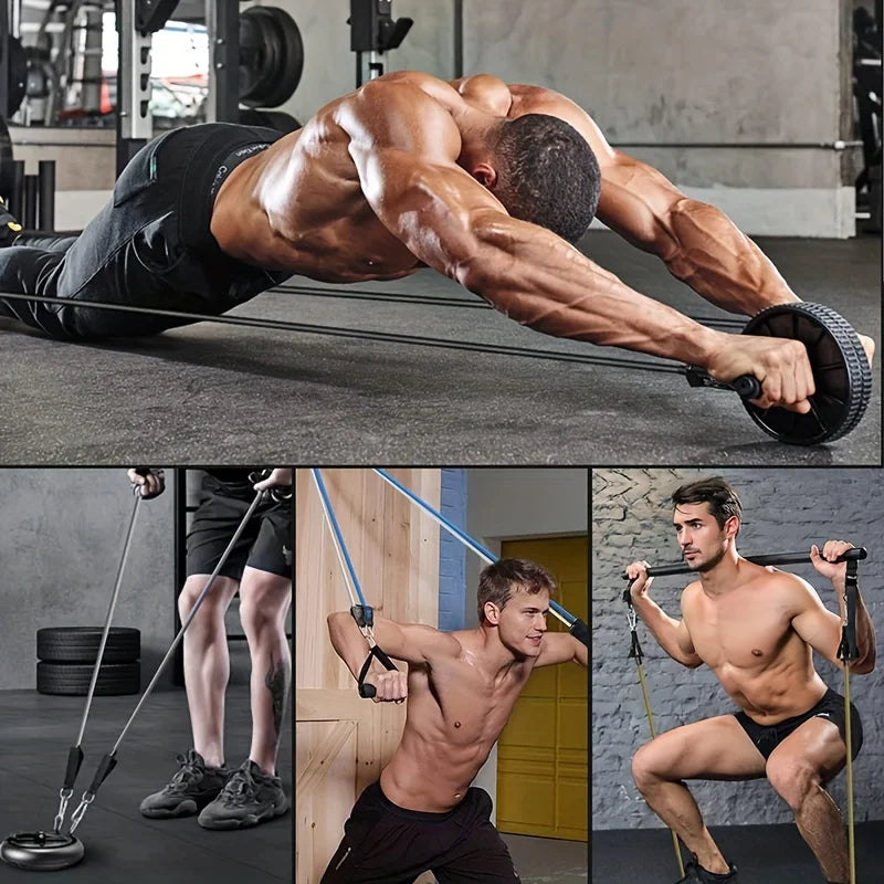 Resistance Bands Set, Exercise Bands With Door Anchor, Handles, Carry Bag, Legs Ankle Straps For Resistance Training. Ligas Elasticas para Crecimiento Muscular 2026