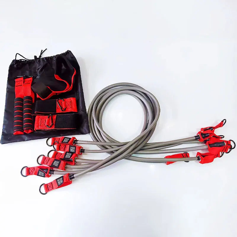 Resistance strap with handle: used for muscle training, strength building, body shaping, yoga, home fitness equipment - natural. Ligas Elasticas Extra duraderas para Crecimiento Muscular 2026