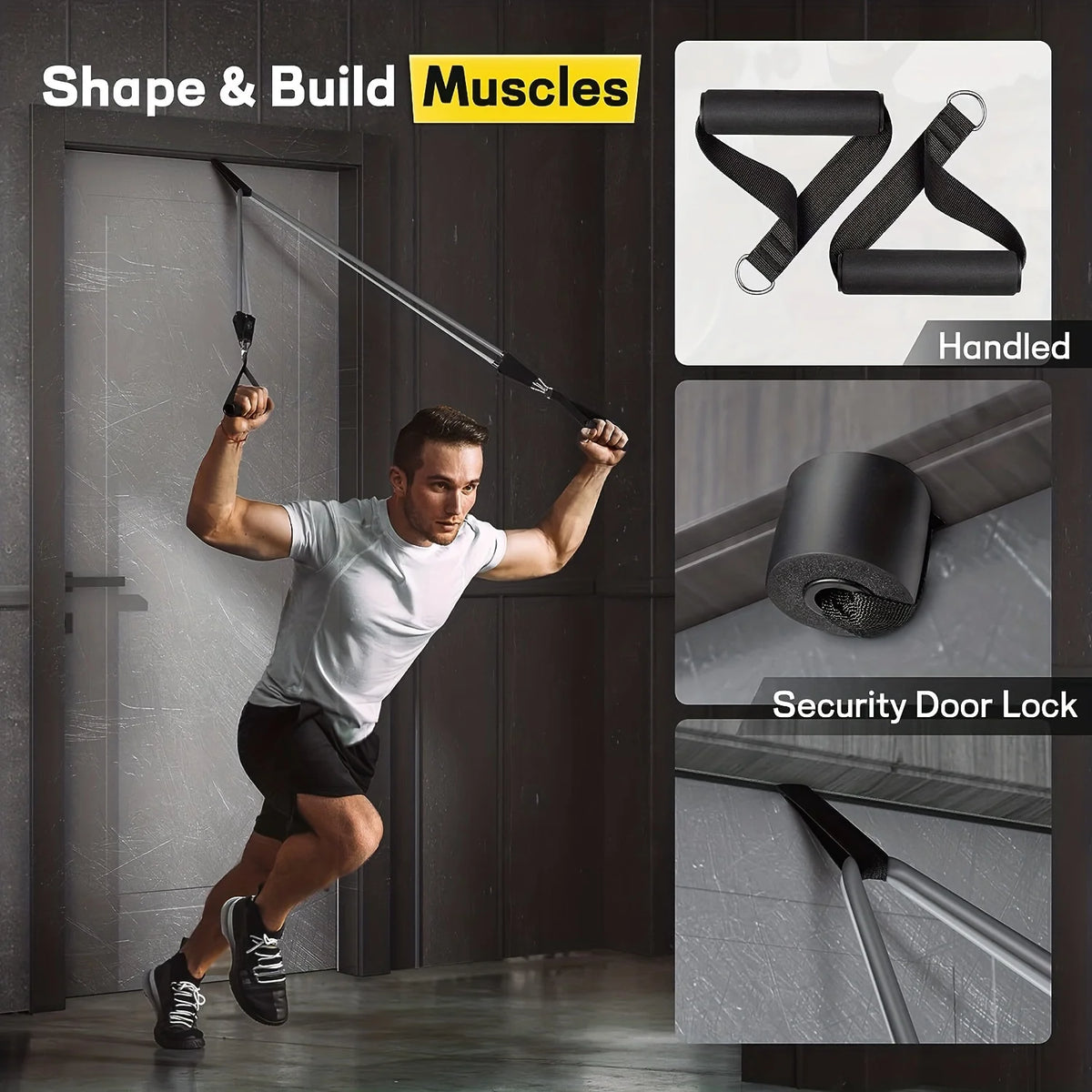 Resistance Bands Set, Exercise Bands With Door Anchor, Handles, Carry Bag, Legs Ankle Straps For Resistance Training. Ligas Elasticas para Crecimiento Muscular 2026