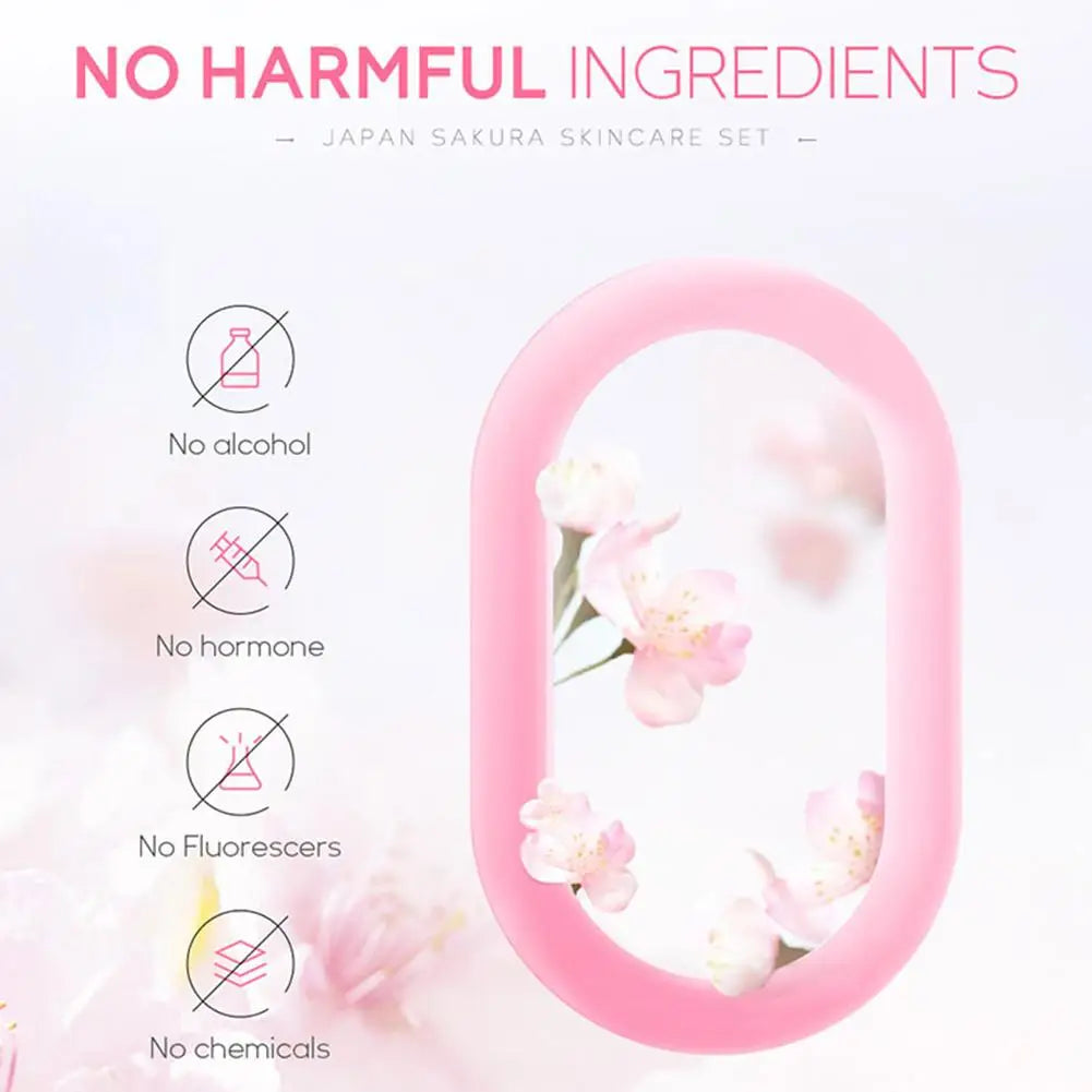 5/3pcs/Set Sakura Skin Care Sets Face Cream Serum Toner Facial Cleanser Sunscreen Eye Cream Gift Box Face Skin Care Set Product.2026 SERUM FACIAL. HUMECTANTE FACIL. REJUVENECEDOR PROTECCION CONTRA ARRUGAS FACIALES