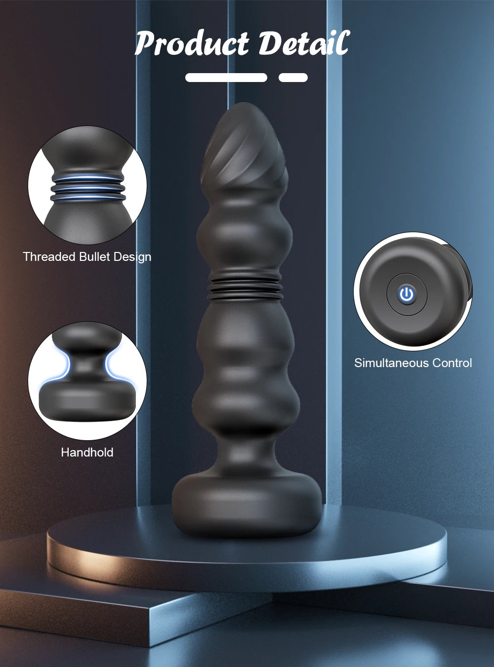 Thrusting Anal Plug Vibrator Butt Plug Male Prostate Massager Telescopic G Spot Vibrator Stimulator Sex Toys for Women Men 18+