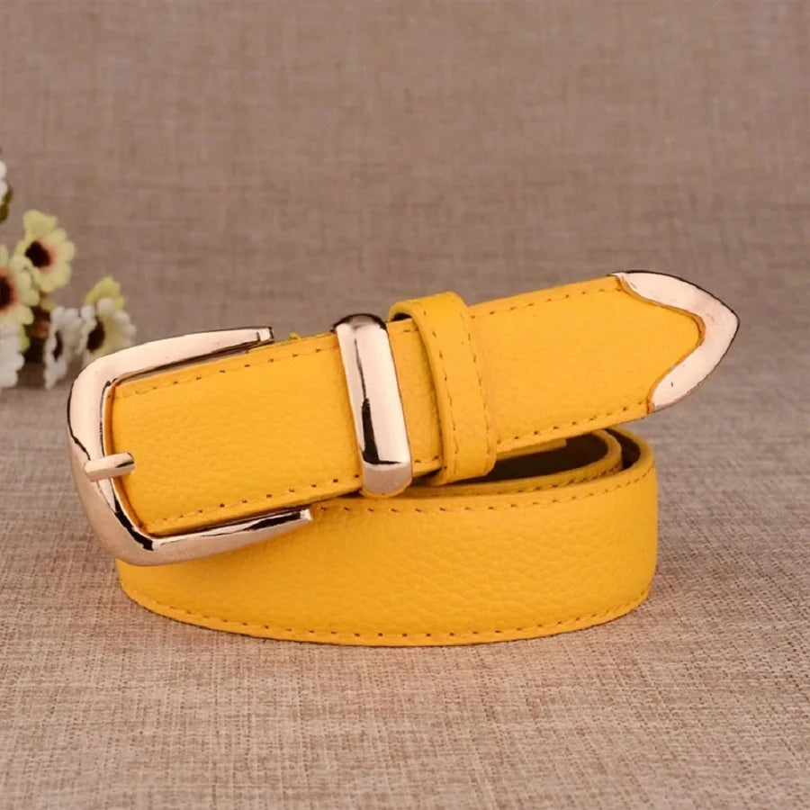 Women's Trousers Belt  Leather Trend White Belt Fashion High Quality Trouser Belts Solid Vintage Pin Buckle Ladies Strap 2026