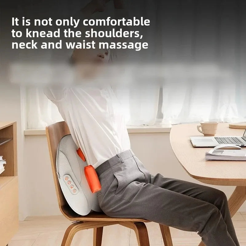 JAIYORL Almohada Masajeadora Eléctrica para Trapecio — Inalámbrica para Auto y Hogar, con Calor, para Cintura, Cuello, Piernas y Cervical, Masaje Shiatsu con Amasado