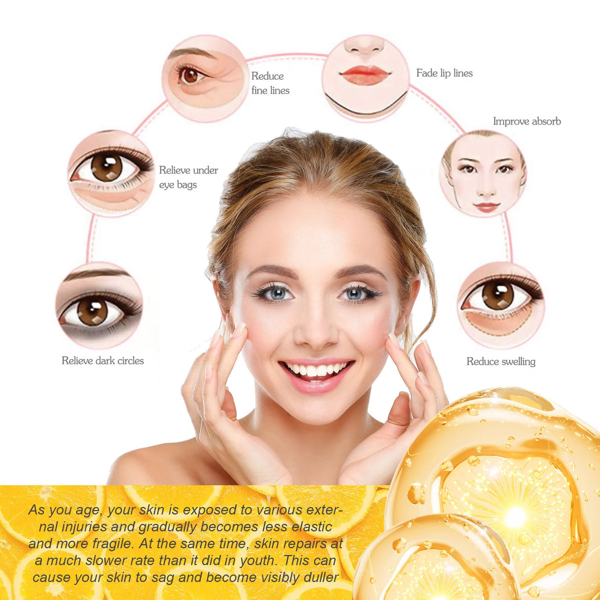 Set de Cuidado Facial de 24k Oro — Antiarugas, Desvanece Ojeras, Reafirmante, Hidratante, Reparador, Máscara para Ojos y Esencia, Cosméticos Coreanos.