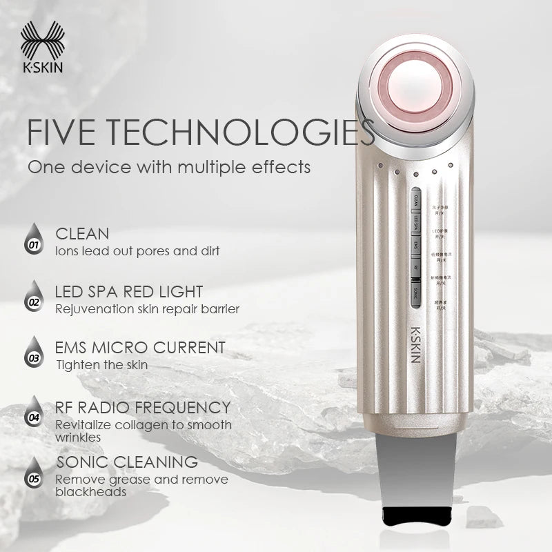 KSKIN Professional Electric Facial Dead Skin Peeling Sonic Cleaning Ultrasonic Skin Scrubber.2026 ULTRASONICO FACIAL REMOVEDOR DE PIEL MUERTA