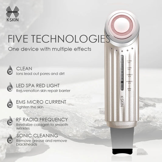 KSKIN Professional Electric Facial Dead Skin Peeling Sonic Cleaning Ultrasonic Skin Scrubber.2026 ULTRASONICO FACIAL REMOVEDOR DE PIEL MUERTA