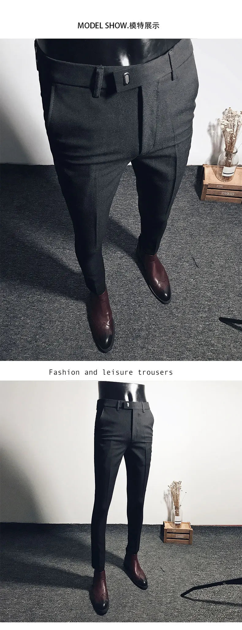 Men Suit Pants Formal Trousers Stretch Slim Pantalone Hombre Calça Masculina Solid Color Casual Dress Pants Fashion Men Clothing. Pantalones de Hombre, extra slim fit 2026. Elegantes