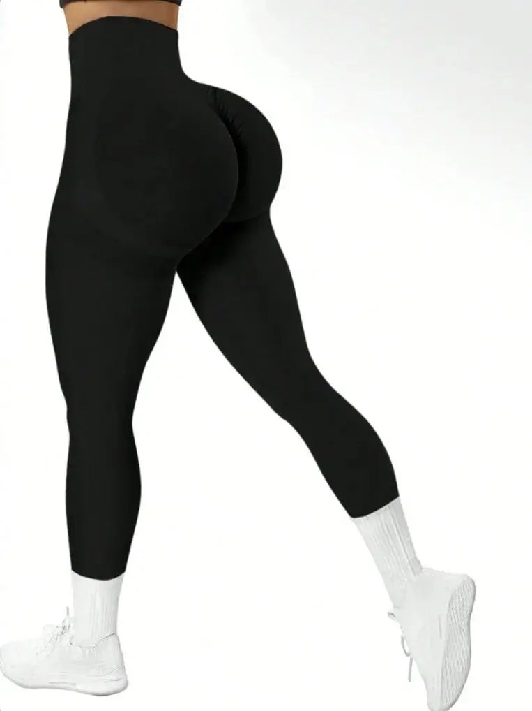 Women's tight yoga seamless pants, solid color multi-color optional, high waist belly-closing exercise running Capri yoga pants, Licras Super Elasticas 2026 para Gym