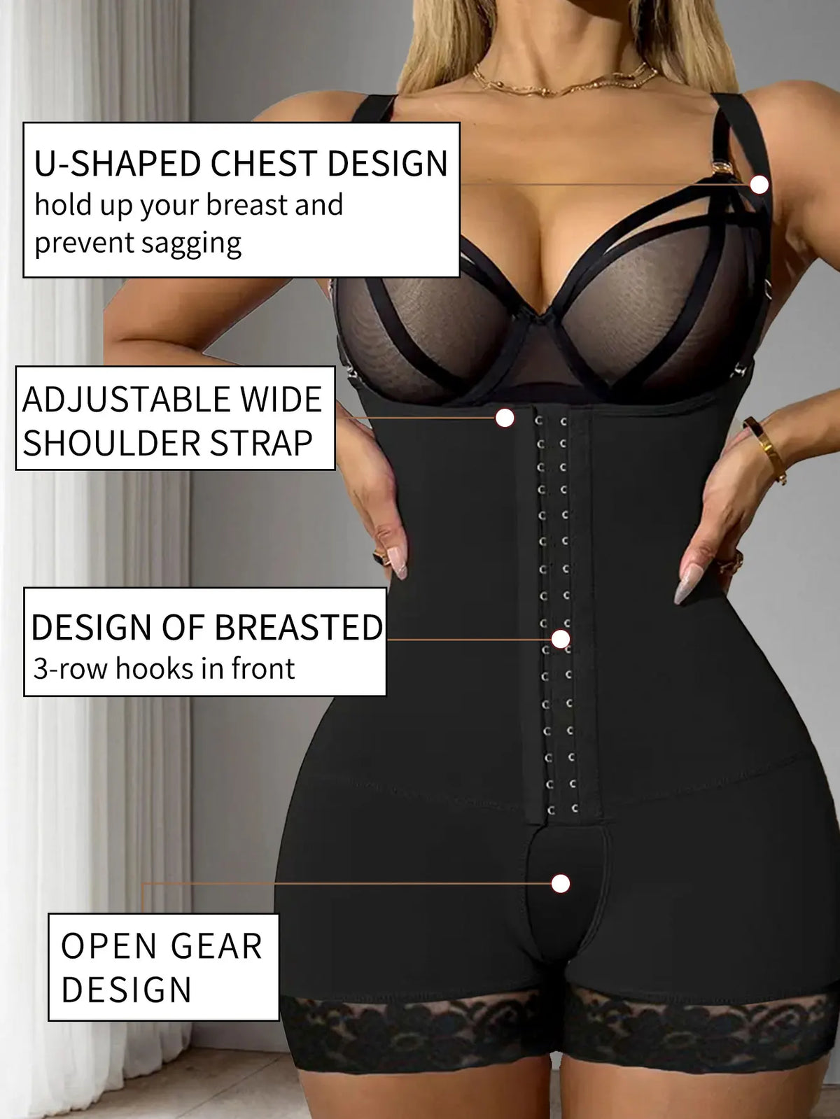 Fajas Postparto para Mujer, Moldeador Corporal de Alta Compresión, Reductor Adelgazante para Mujer, Ropa Interior Sexy, Body Moldeador Push Up. Compresion Extrema Alta