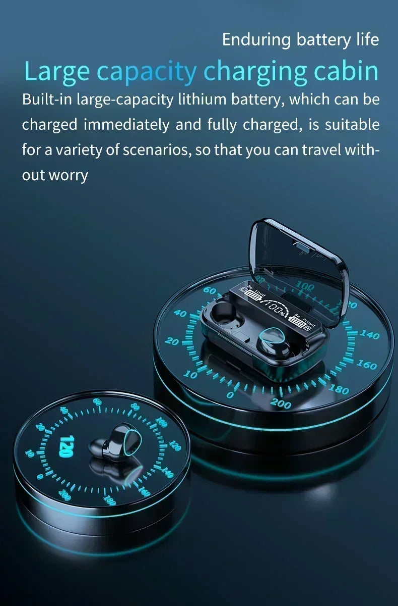 Auriculares Inalámbricos M10 Original | Bluetooth, Estéreo, Cancelación de Ruido, Micrófono, Altavoz Portátil para Gaming y Deportes