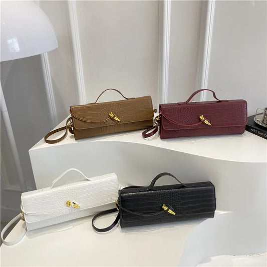 Woven Handbag, 2025 New Soft Leather Evening Bag, Fashionable and Versatile Horizontal Carrying Crossbody Bag.2026