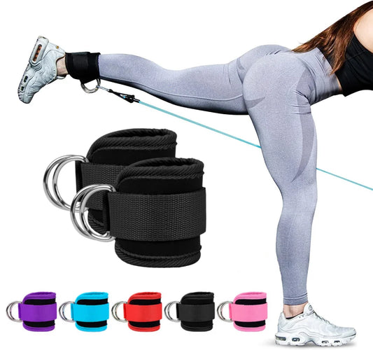 Cable Ankle Straps Double D-Ring Ankle Cuffs For Gym Workouts Glutes Legs Strength Training Brace Support Sport Safety Abductors. Liga Elastica Para Ejercitar Gluteos 2026
