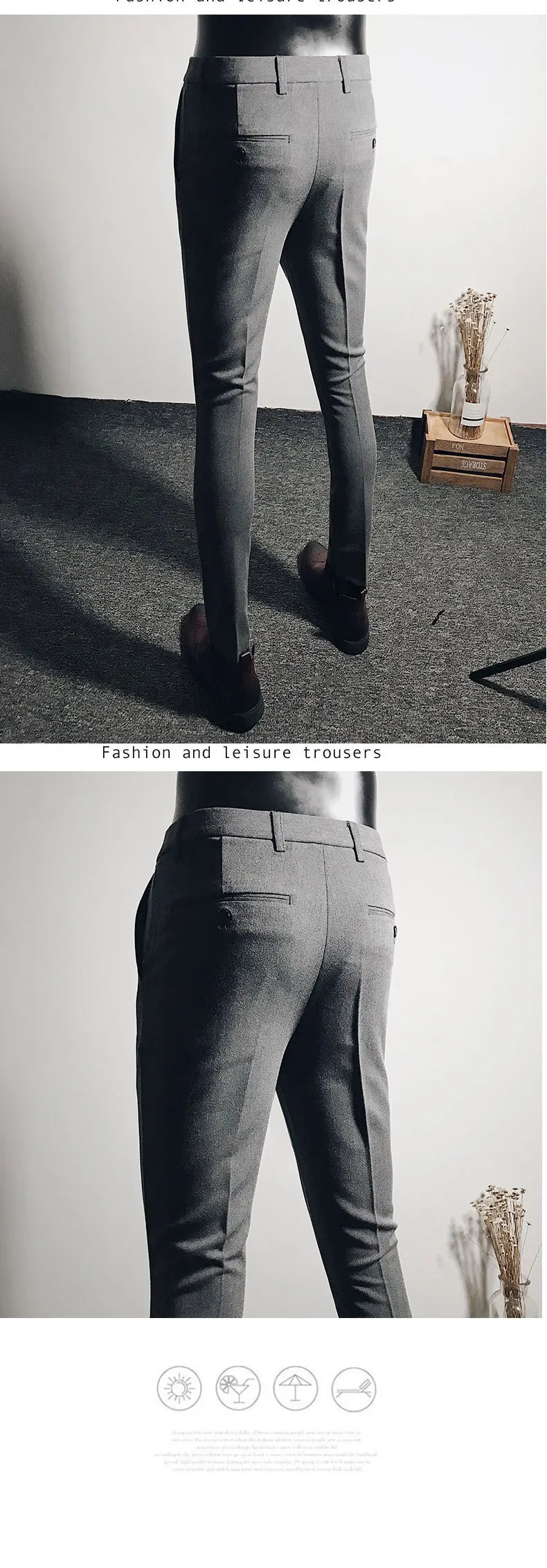 Men Suit Pants Formal Trousers Stretch Slim Pantalone Hombre Calça Masculina Solid Color Casual Dress Pants Fashion Men Clothing. Pantalones de Hombre, extra slim fit 2026. Elegantes