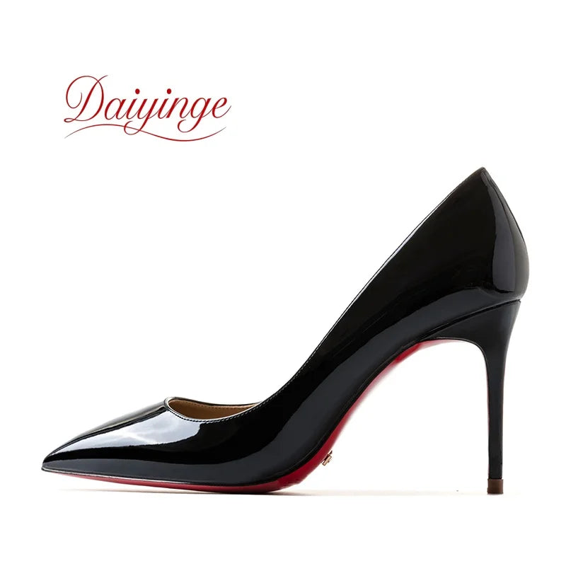 Elegant Woman Heeled Shoes 2026 Trend Luxury Red Bottoms High Heels Pointed Toe Stiletto Pumps 12 cm Party Dress Wedding Shoes 2026