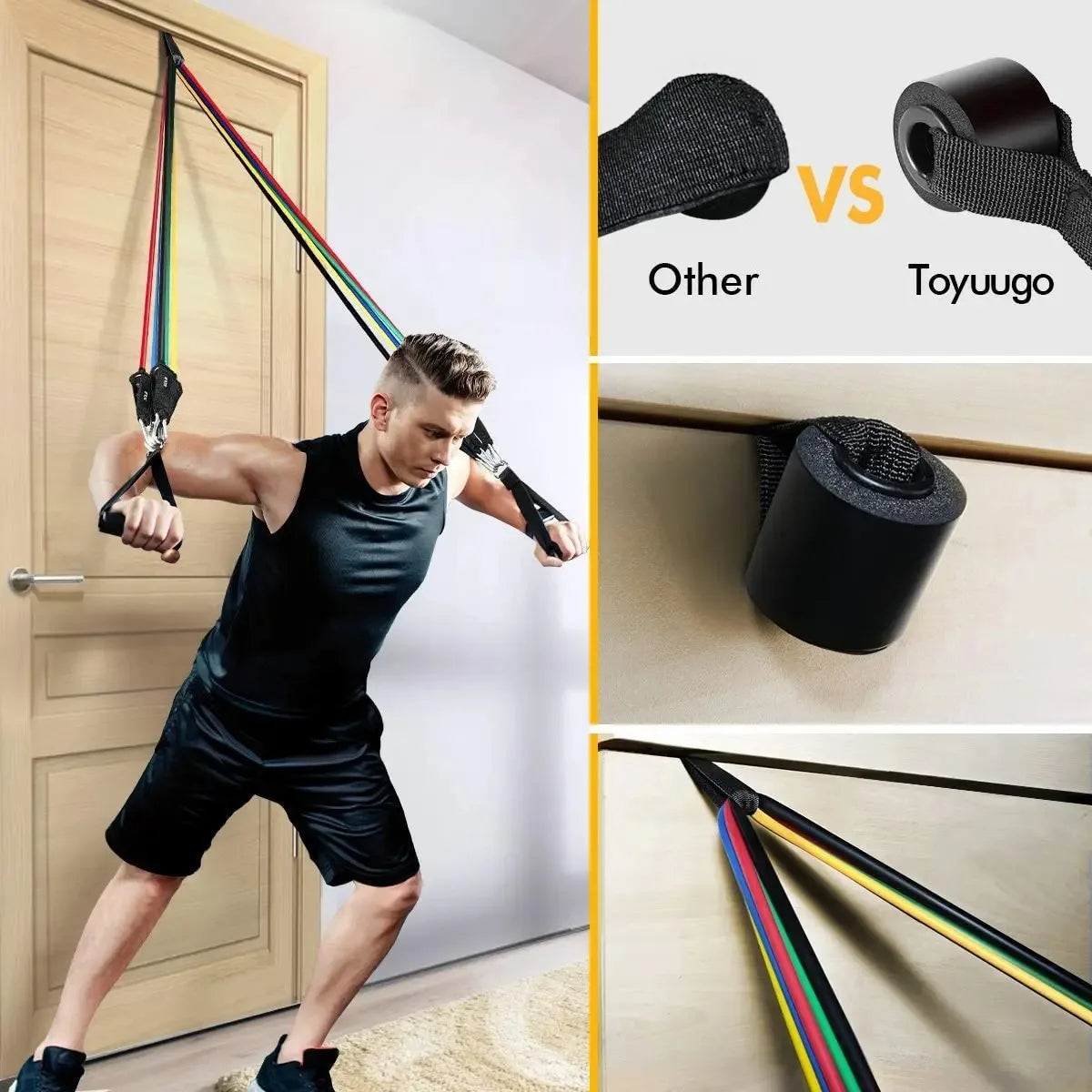 Resistance Bands Set, Exercise Bands With Door Anchor, Handles, Carry Bag, Legs Ankle Straps For Resistance Training. Ligas Elasticas para Crecimiento Muscular 2026