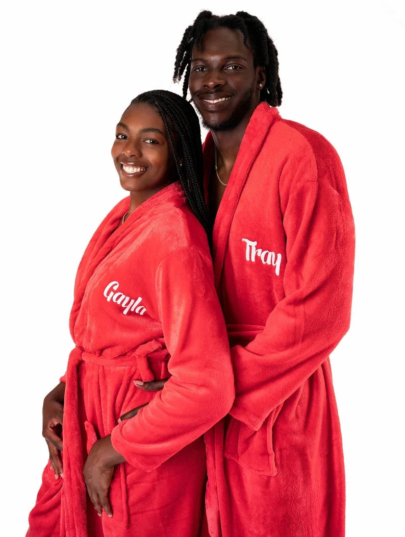 Matching King and Queen Plush Bathrobes Mr and Mrs Cozy Terry Robes for Couple Customized Gift for Him Wedding Honeymoon Robe. Bata de Baño para Pareja. Estilo Moderno 2026