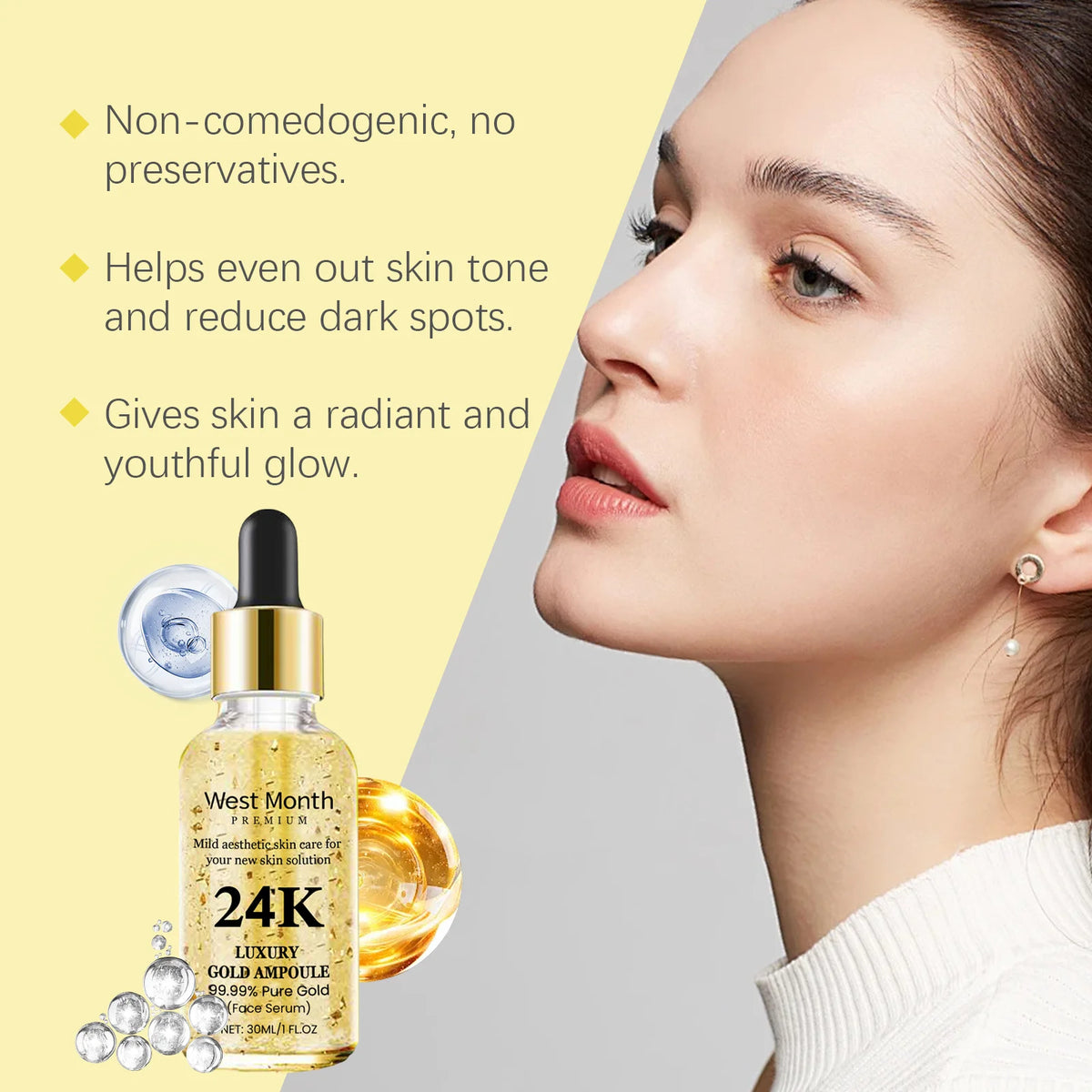 Set de Cuidado Facial de 24k Oro — Antiarugas, Desvanece Ojeras, Reafirmante, Hidratante, Reparador, Máscara para Ojos y Esencia, Cosméticos Coreanos.