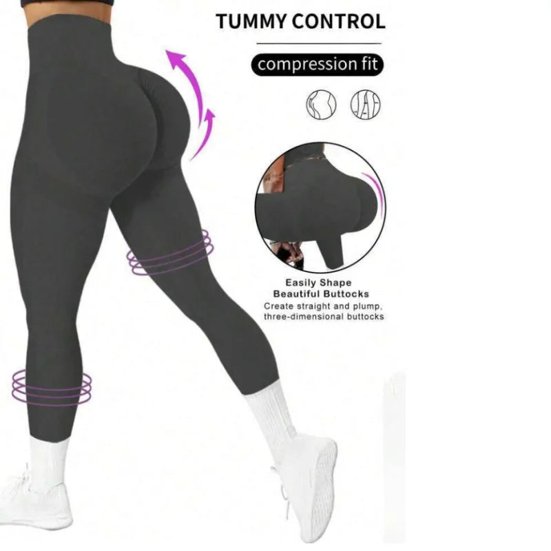Women's tight yoga seamless pants, solid color multi-color optional, high waist belly-closing exercise running Capri yoga pants, Licras Super Elasticas 2026 para Gym