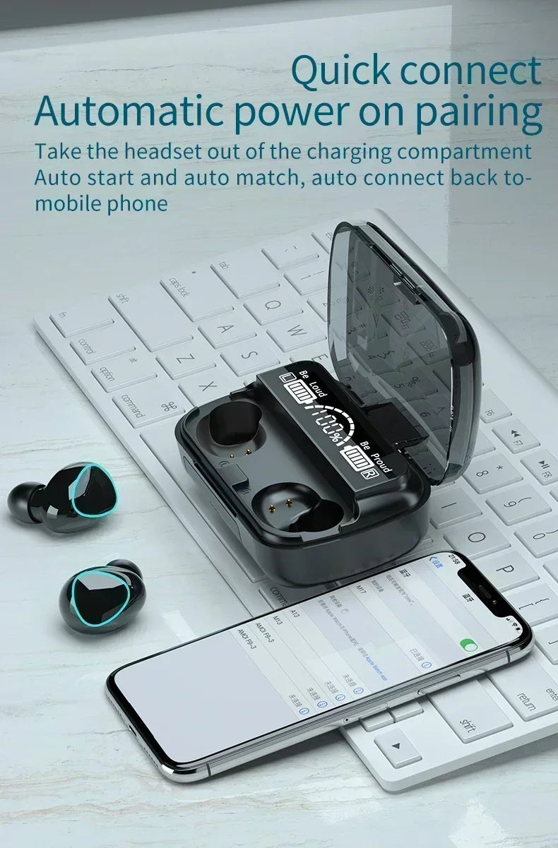 Auriculares Inalámbricos M10 Original | Bluetooth, Estéreo, Cancelación de Ruido, Micrófono, Altavoz Portátil para Gaming y Deportes
