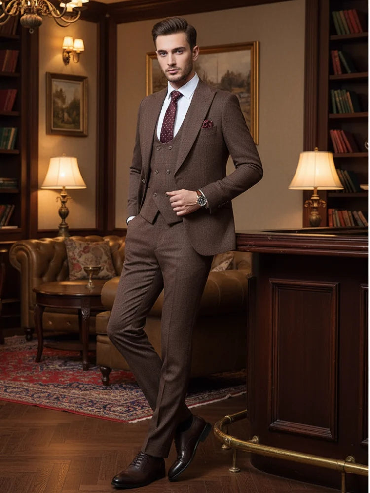 ST Cassy high quality suit men complete 3 pieces luxury Elegant Slim Fit Male Groom Wedding Party Dress Suit Business Office. 2026 Trajes Para Hombre, Bodas, Bautizos, Ocasion Elegante