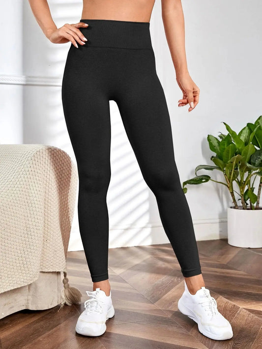 Women's tight yoga seamless pants, solid color multi-color optional, high waist belly-closing exercise running Capri yoga pants, Licras Super Elasticas 2026 para Gym