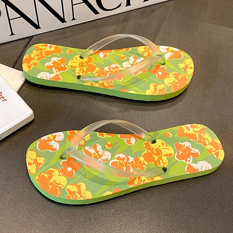 Women's Flip Flops 2025 New Summer Thick Bottom Clip Toe Fashion Beach Slippers Cool Slippers for Women 2026