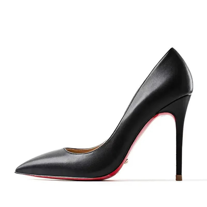 Plus Size 34-44 Sexy Red Shoes Dress Party Wedding High Heels Rubber Bottom Pointed Toe Spring Shallow Women Pumps 2025