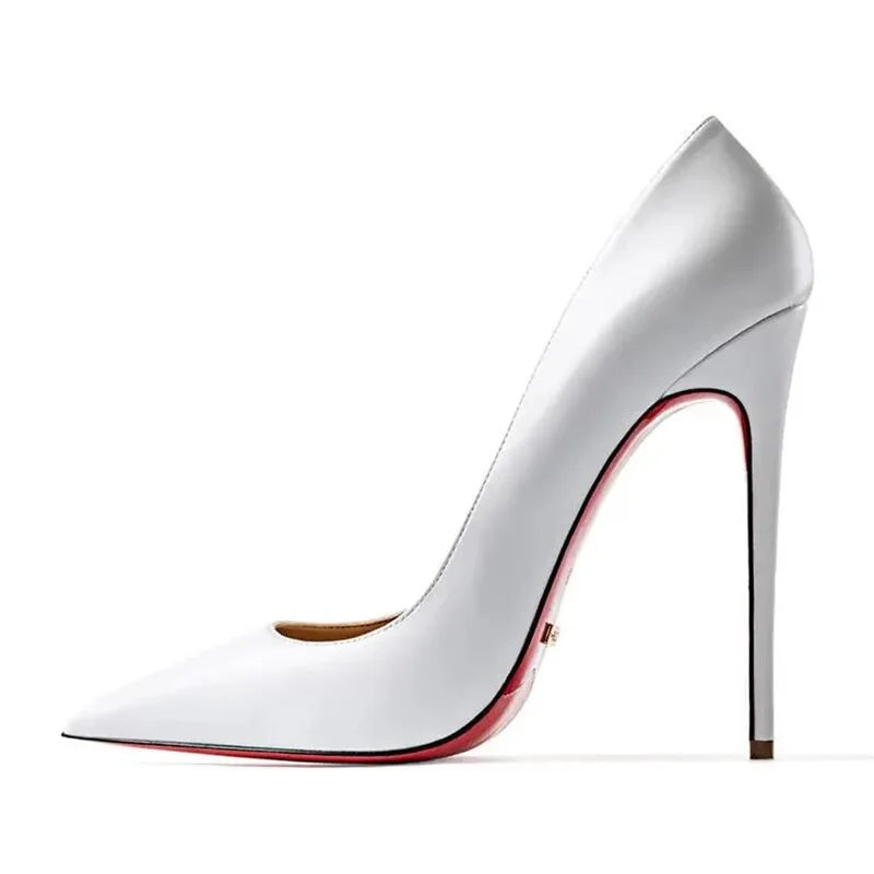 Plus Size 34-44 Sexy Red Shoes Dress Party Wedding High Heels Rubber Bottom Pointed Toe Spring Shallow Women Pumps 2025