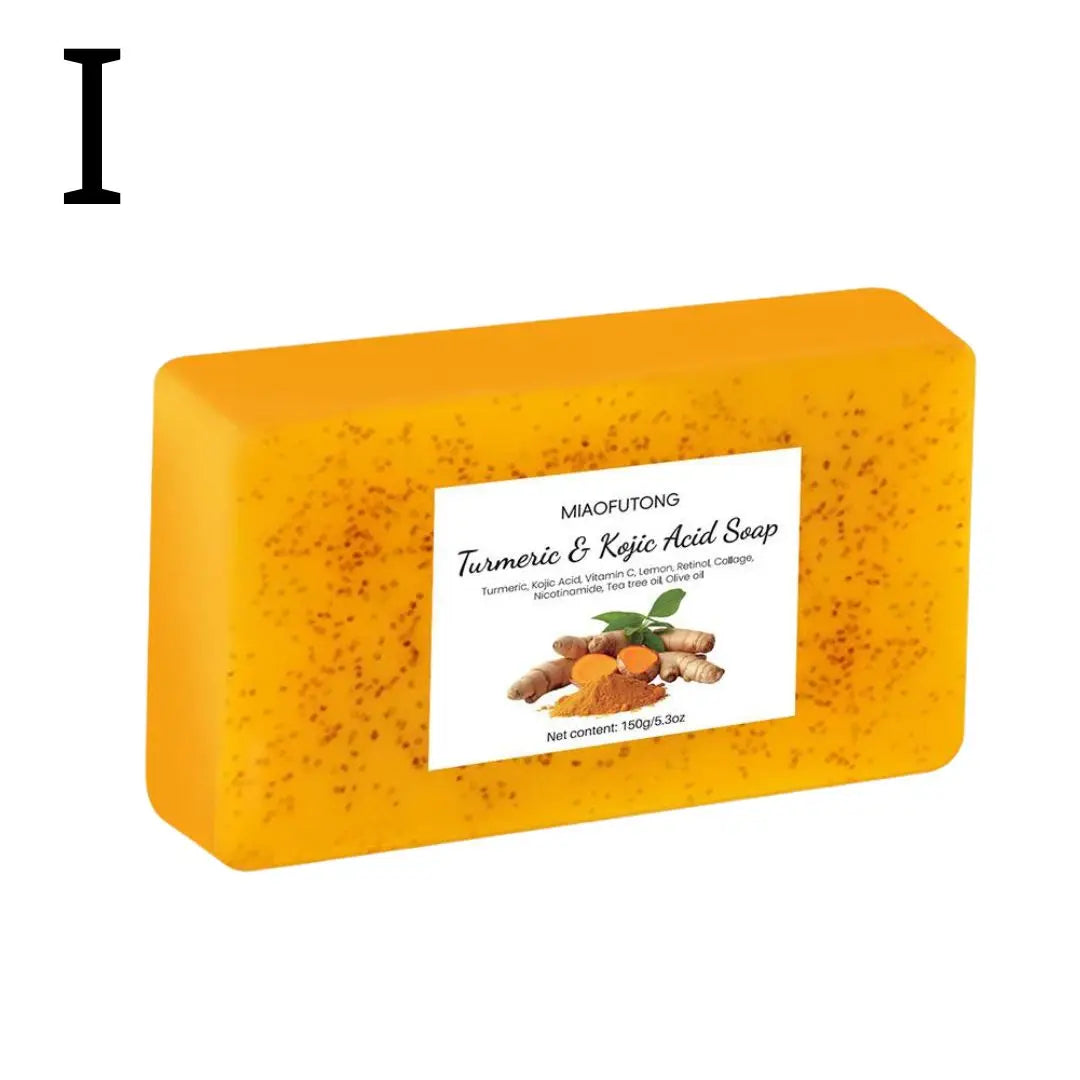 Turmeric Soap & Kojic Acid Soap Body And Facial Cleaning Handmade Soap For Dark Skin Glowing Even Skin Tone Tender Skin Care.2026 JABON MAGIGO FACIL DE CURCUMA HIDRATA Y REJUVENECE TU PIEL
