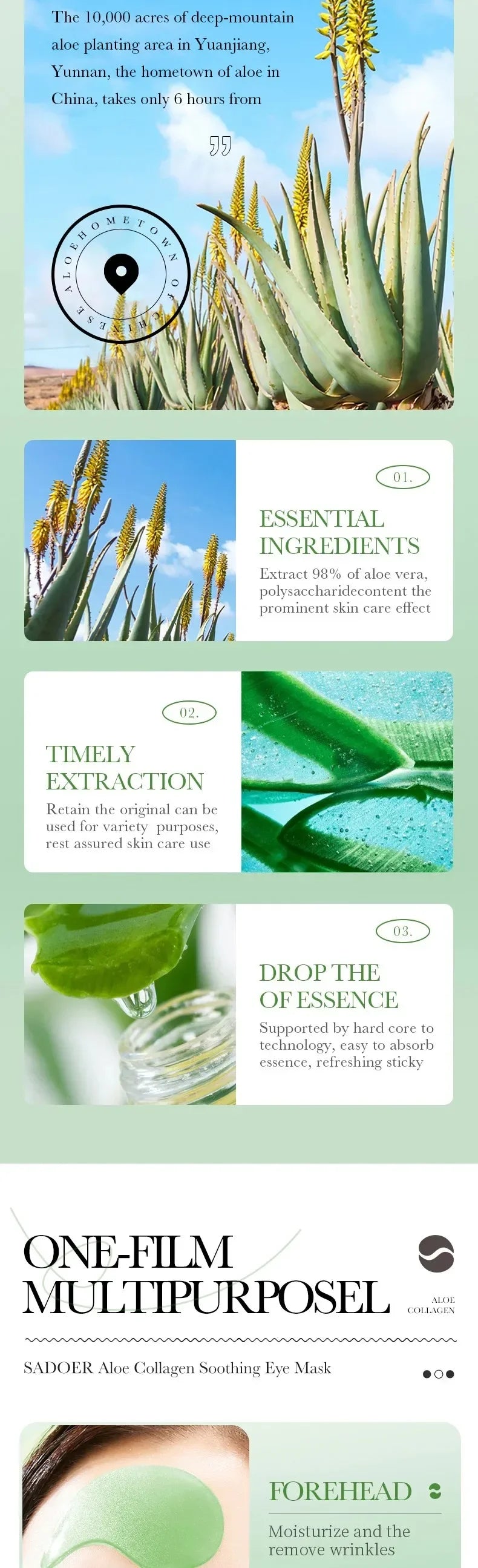 Aloe Vera Collagen Eye Mask Anti Dark Circles Removal Eyes Bags Moisturizing Firming Eye Patches Eyes Skin Care Products 60pcs 2026 Eliminador de Ojeras